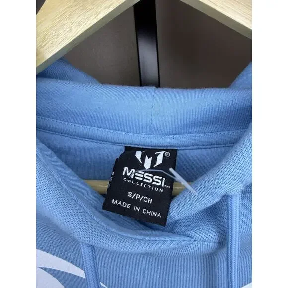 NWT Messi Collection Blue Pullover Hoodie Men’s M - Picture 4 of 6
